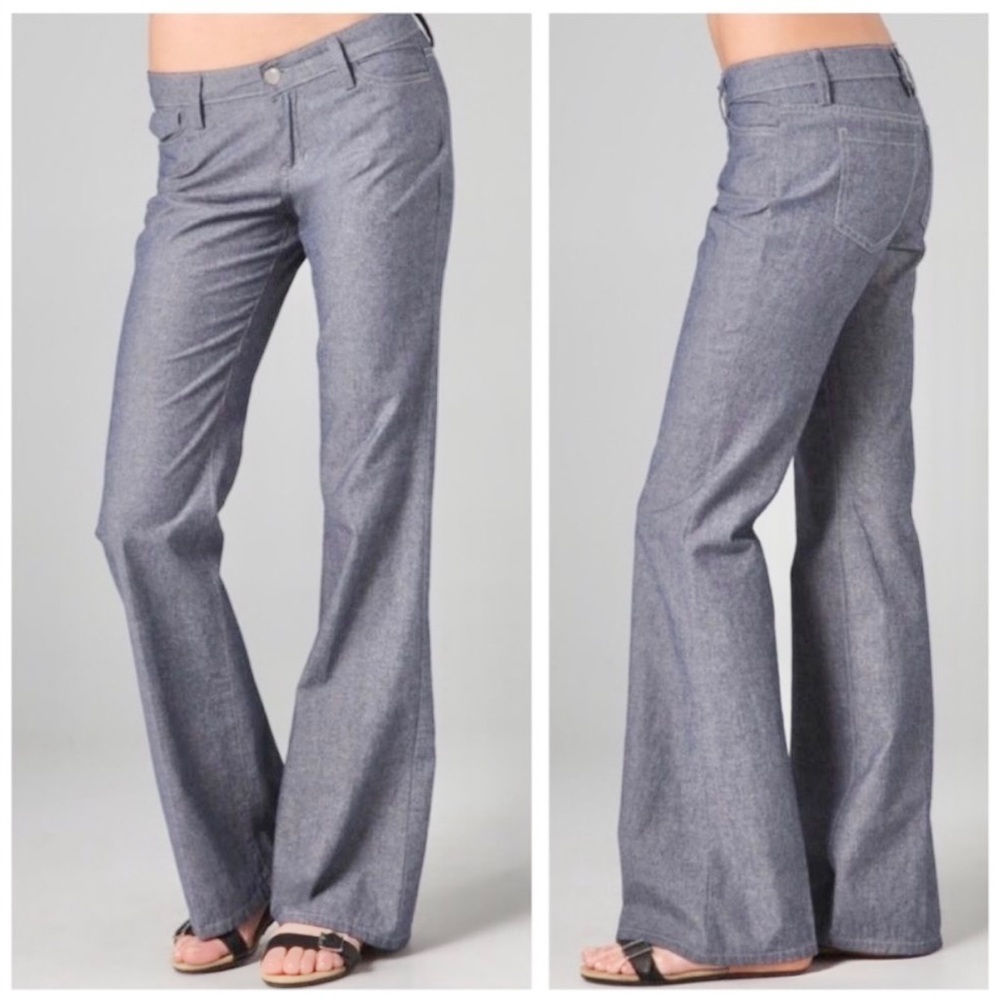 Joe’s Wide Leg Chambray Trouser Jeans